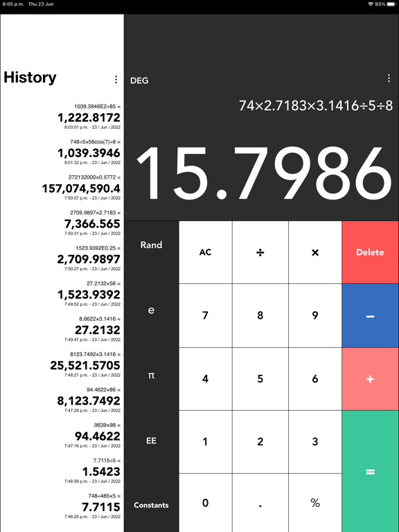 Calctan iPad screenshot 8 - Utilities app