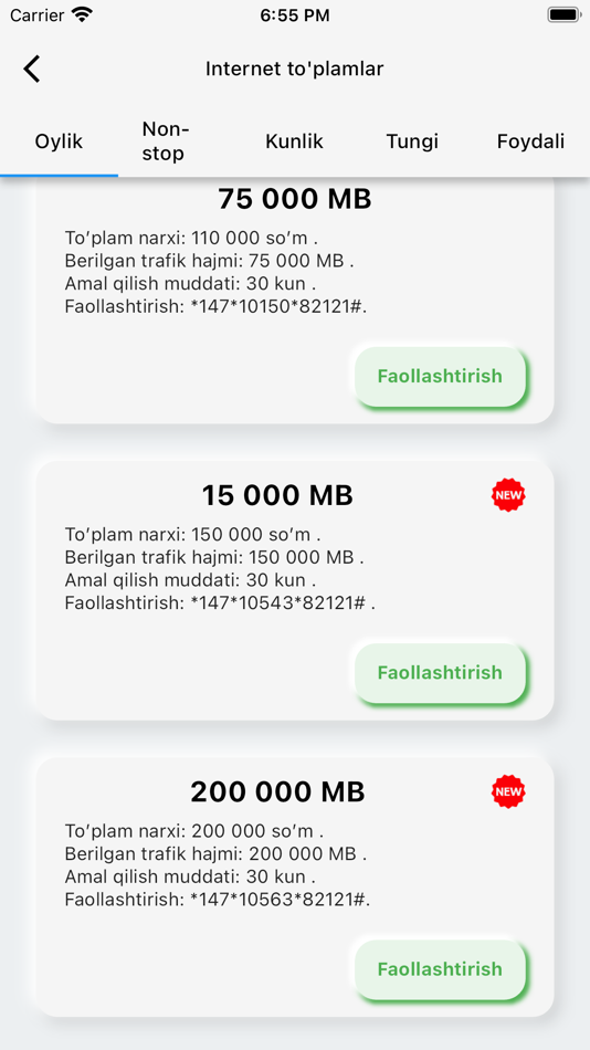 #6. USSD kodlar (iOS) Podle: Azamjon Anvarov