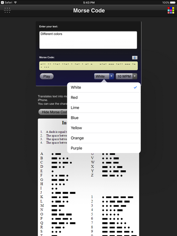 Screenshot #6 pour Morse Code