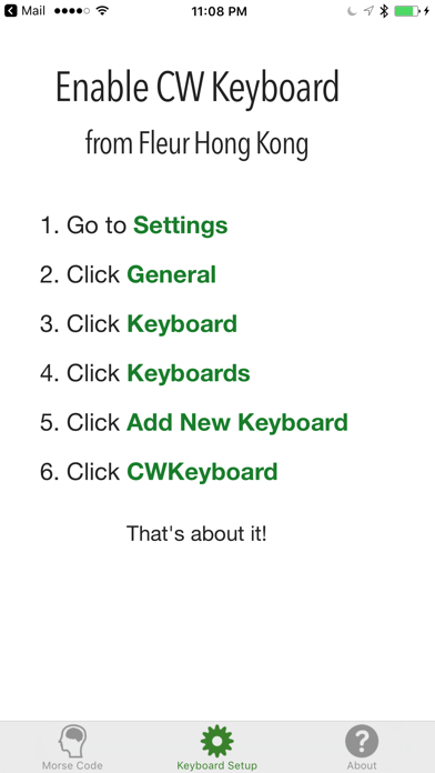 Screenshot #1 pour CW Keyboard