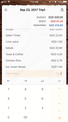 Trabee Spending Note screenshot 2