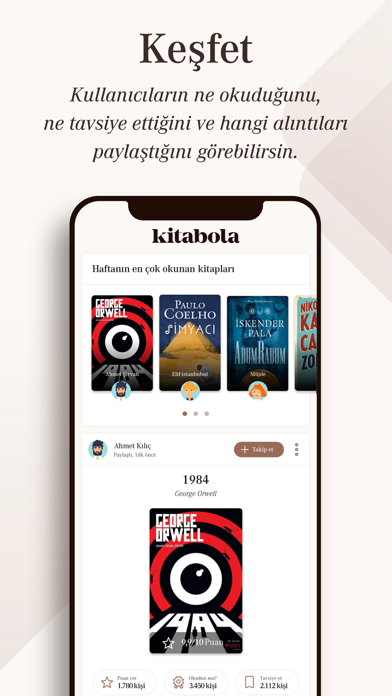 Screenshot #1 pour Kitabola - Kitap Önerileri