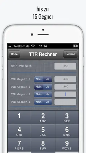 TTR Rechner Tischtennis screenshot 2
