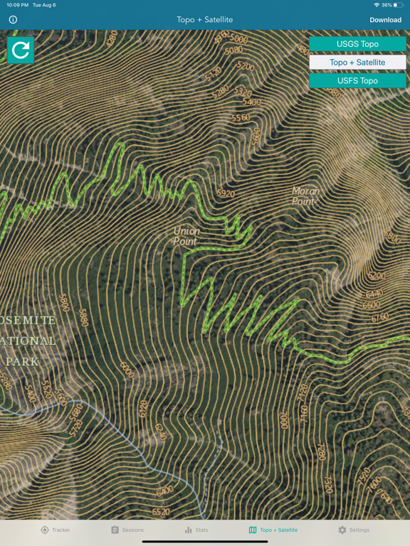 Topographic Maps & Trails iPad screenshot 4 - Navigation app