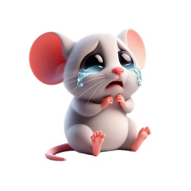 Crying Mouse Stickers
