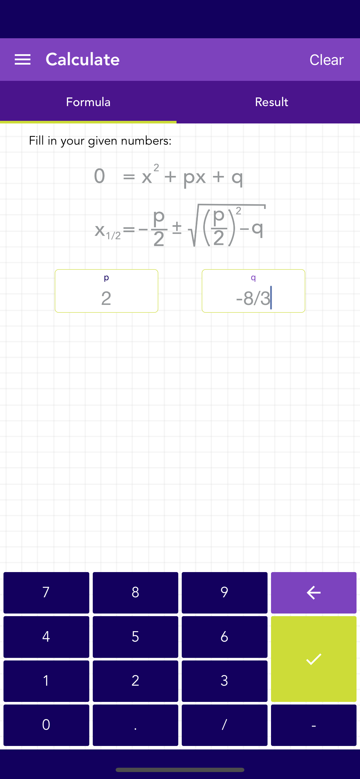 Quadratic Equation Roots