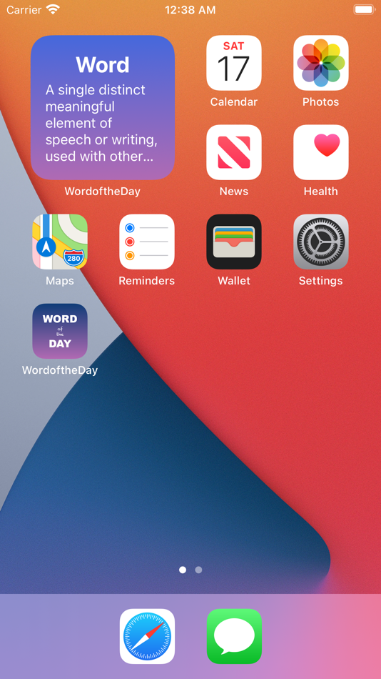 #3. Word of the Day: Widget (iOS) Podle: Dogan Ekici