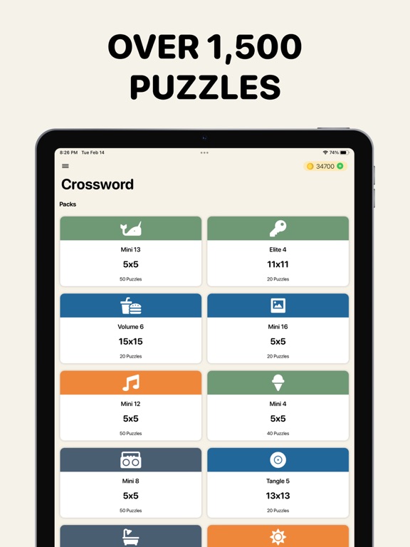 Screenshot #6 pour Classic Crossword Puzzles