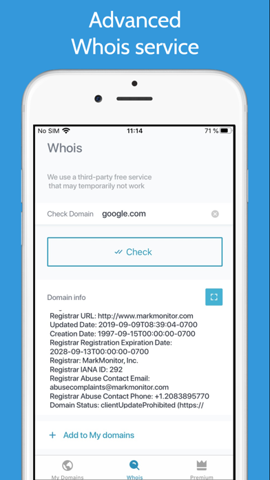 Domain Control & Whois WWW Screenshot