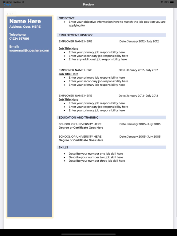 Screenshot #6 pour Resume Builder - CV Creator