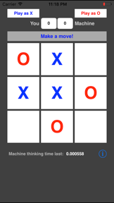 AI x0 (Tic-tac-toe) UNBEATABLE screenshot