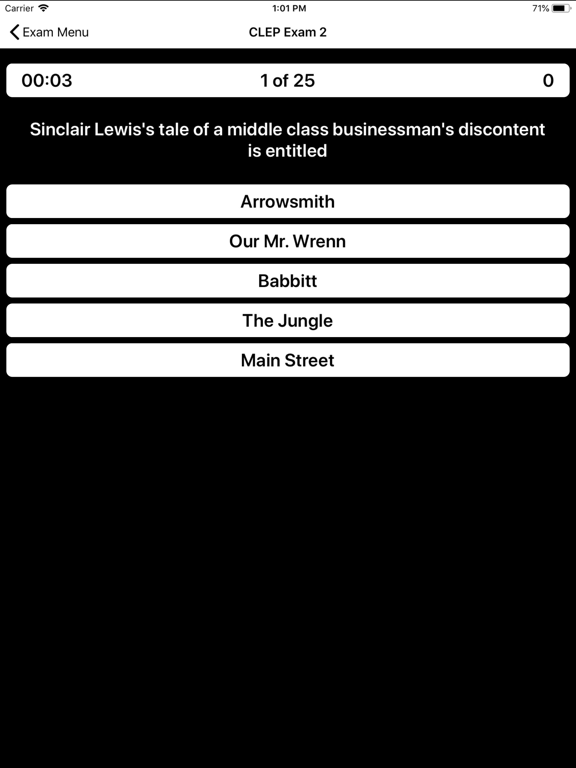 CLEP American Literature Prep iPad screenshot