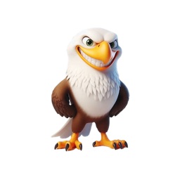 Happy Eagle Stickers