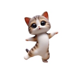 Dancing Kitten Stickers