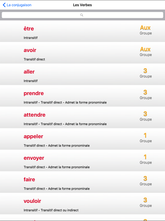 Screenshot #5 pour La conjugaison française