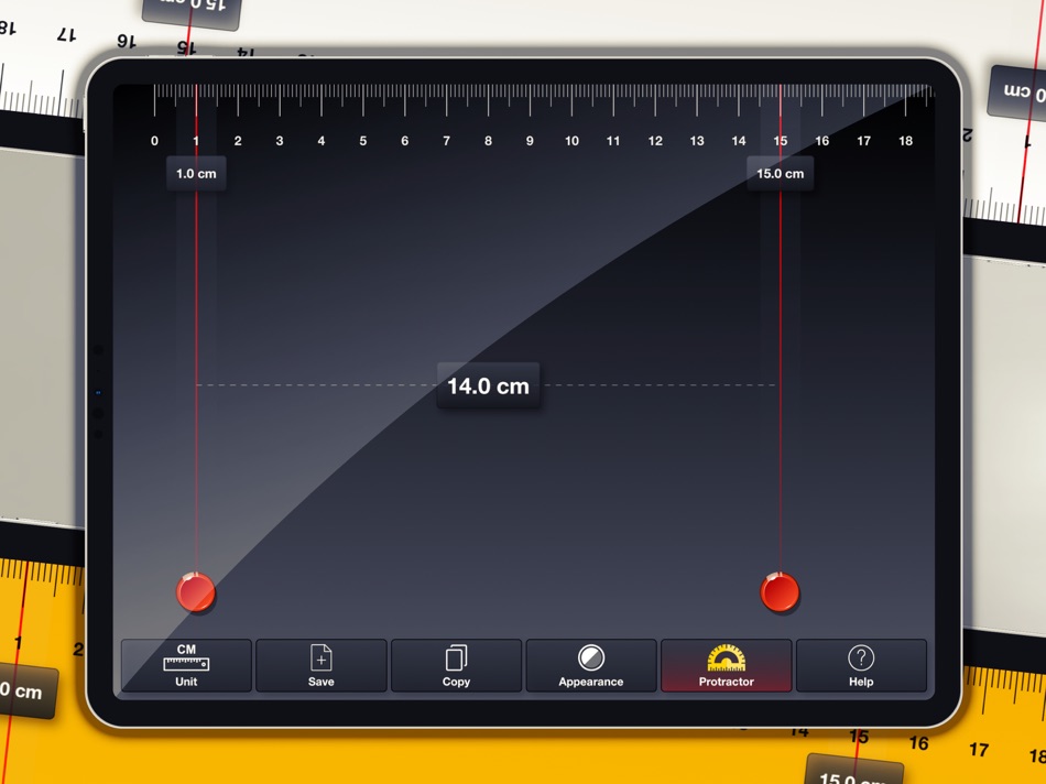 #2. Ruler, Measuring Tape - AR App (iOS) Bởi: WHATSTICKER APPS SRL