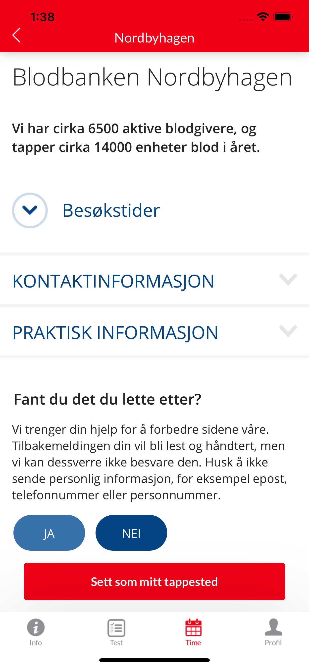 Blodgiver app