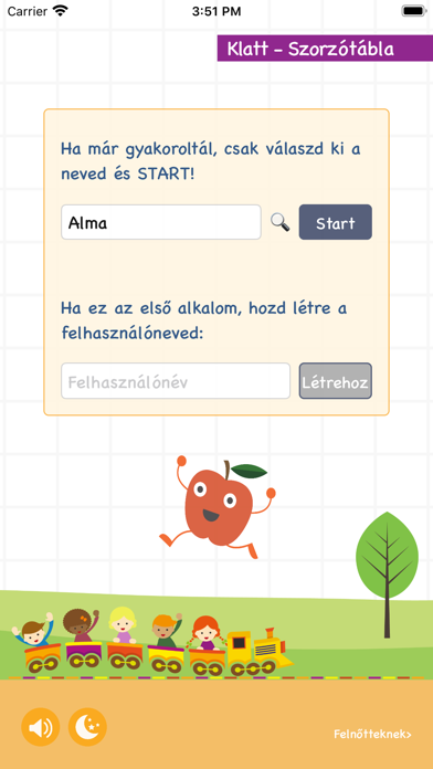 Klatt-Szorzótábla Screenshot