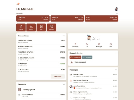 Loft Advisors iPad screenshot 3 - Finance app