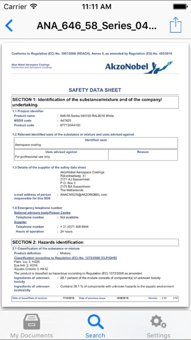 Screenshot #3 pour MSDS/TDS Library