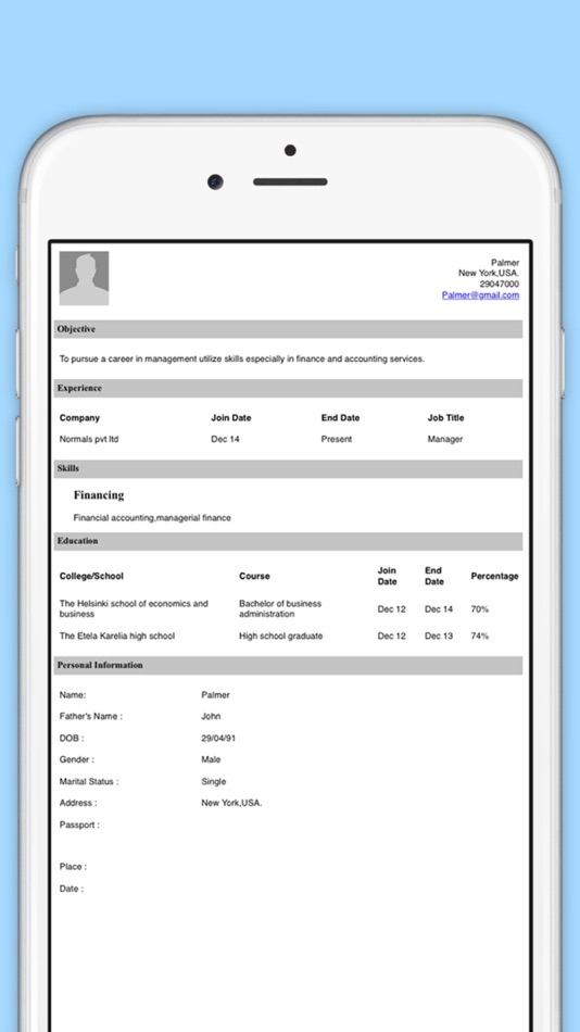 #3. Easy Resume Builder (iOS) Podle: Saini Ventures