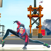 Rope Flying - Girl Super Hero