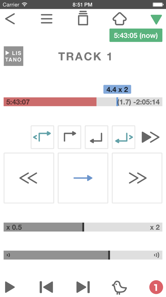 #1. Listano - Audio Player (iOS) 由: Yosuke Oki
