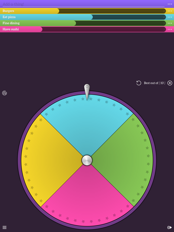 Wadado - The Decision Maker iPad screenshot 8 - Entertainment app