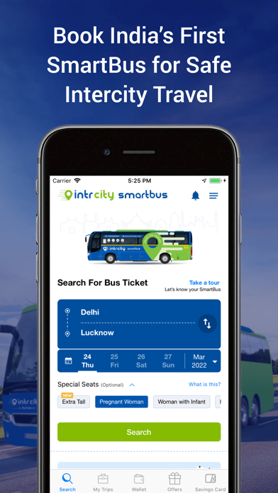Screenshot #1 pour Bus Booking- IntrCity SmartBus