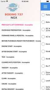 Boeing 737 NGX Checklist screenshot