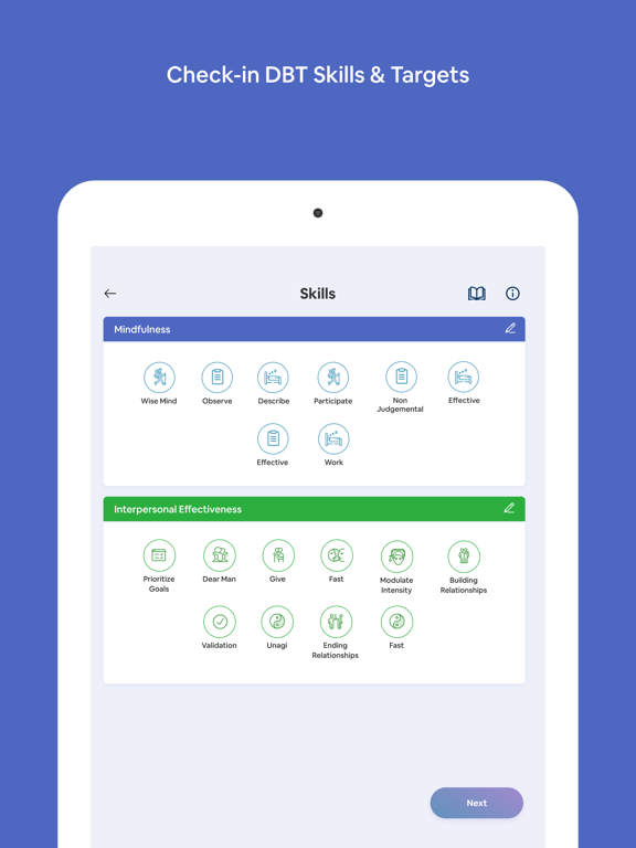 DBT Coach iPad screenshot 5 - Health & Fitness app