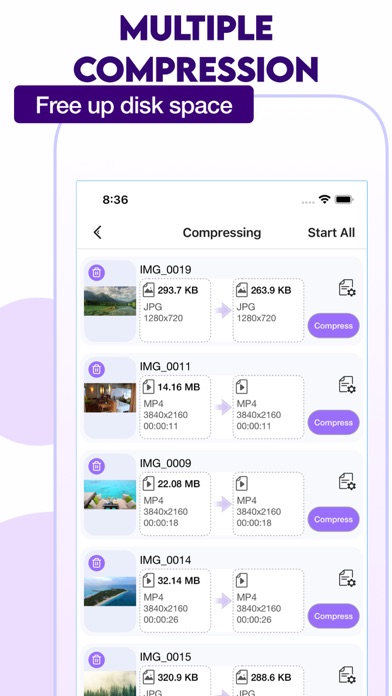 Screenshot #2 pour Video Compressor - Reduce file