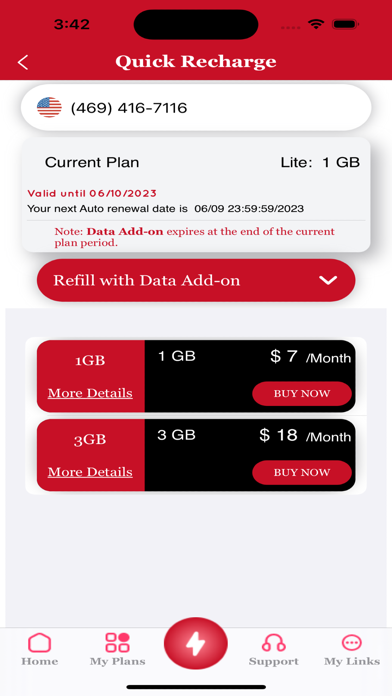 Infimobile Screenshot