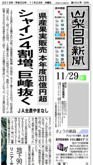 山梨日日新聞 紙面ビューアー screenshot 1