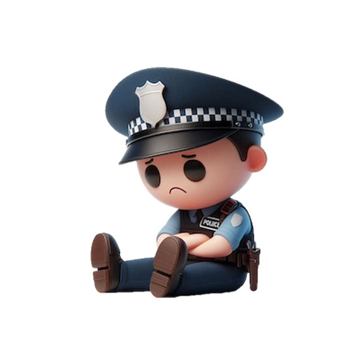 Sad Policeman Stickers
