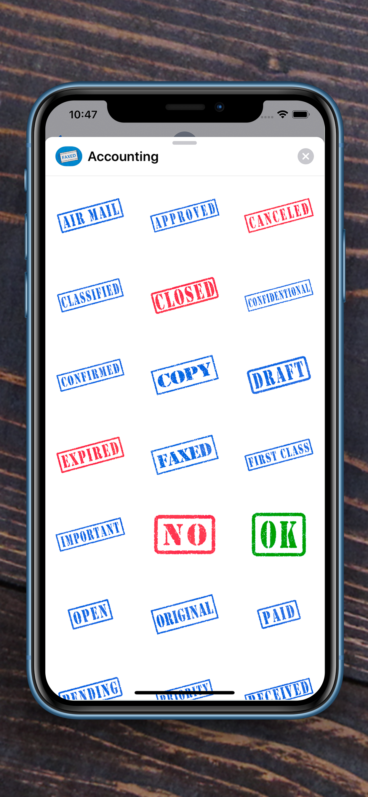 Accounting Stamps Stickers