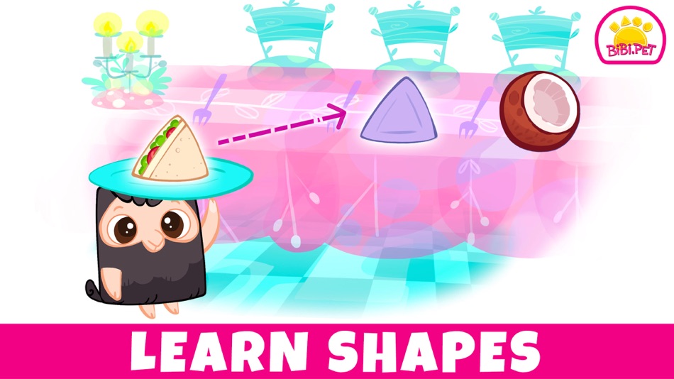 #5. Bibi Toddler Learning Games 2+ (iOS) 由: Bibi.Pet - Toddlers Games - Colors and Shapes