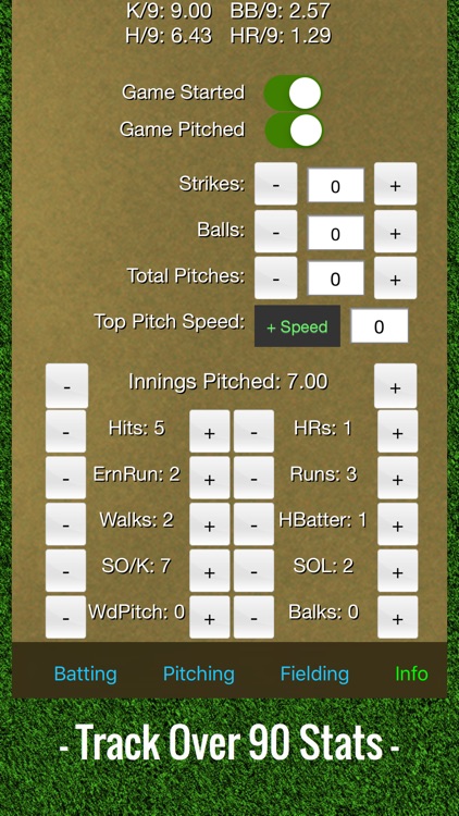 Baseball Stats Tracker Touch