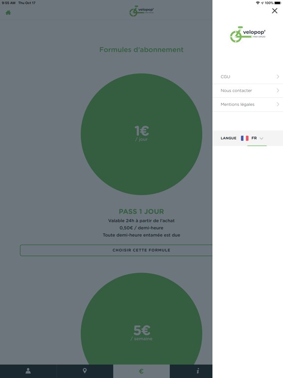 Vélopop' iPad screenshot 4 - Navigation app