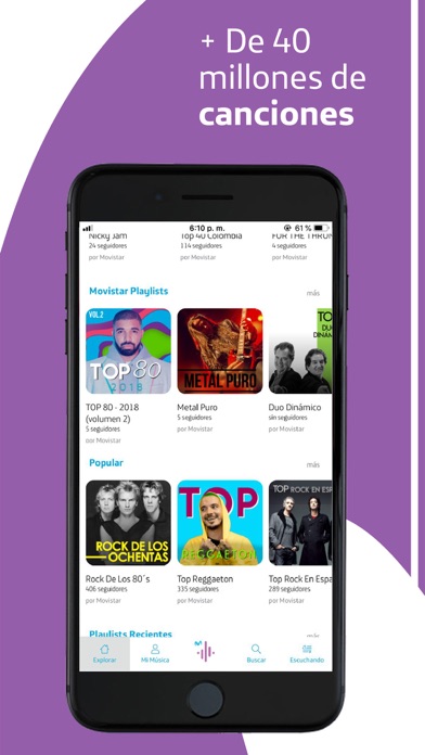 Movistar Música iPhone screenshot 1 - Music app