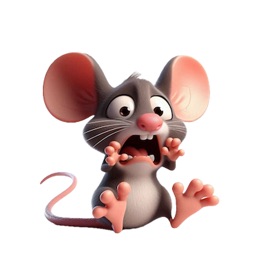 Scared Mouse Stickers