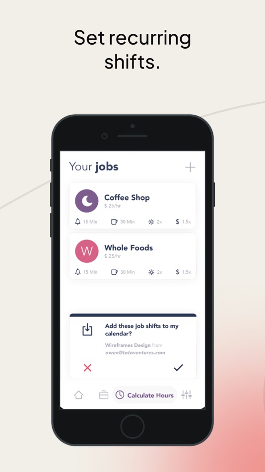 #3. Shift Work Calendar: WorkTime (iOS) 由: Toto Ventures Inc.
