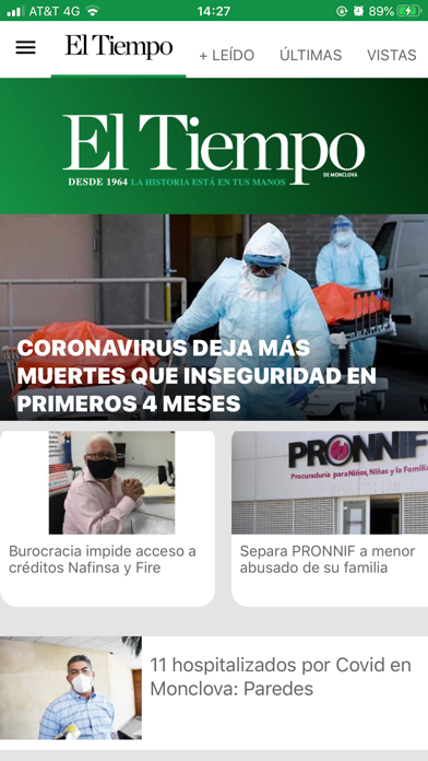 Screenshot 1 of El Tiempo Monclova App