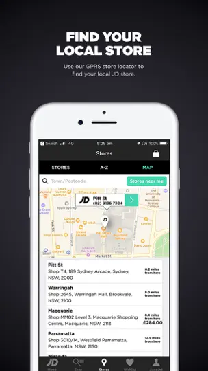 Captura de pantalla de JD Sports en iPhone 3
