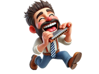 Harmonica Man Stickers
