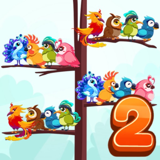 Сортировка Птиц 2 Цветная Игра