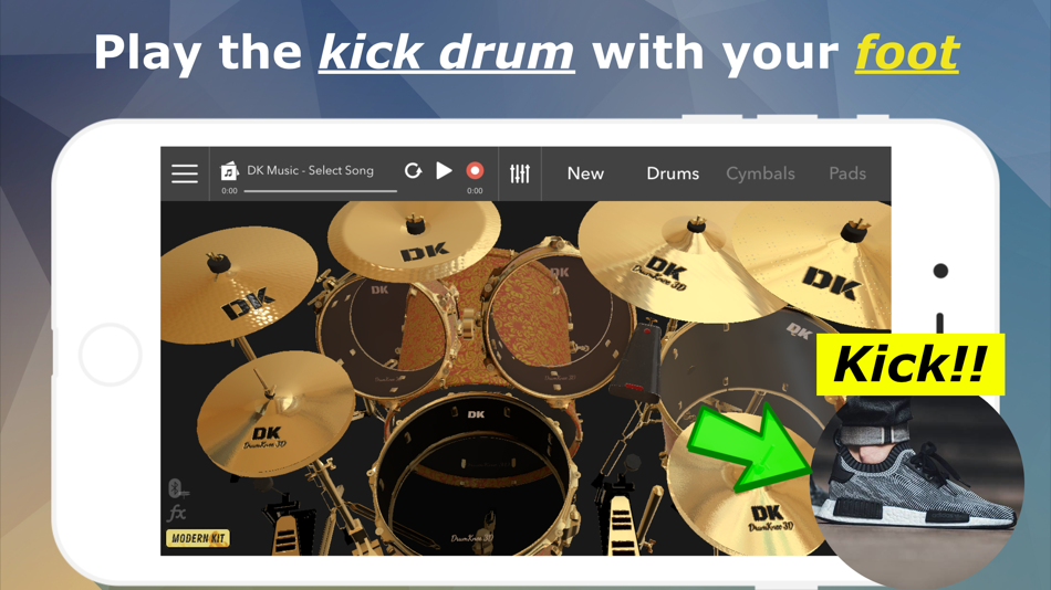 DrumKnee 3D Drums - Drum set - 1.9.26 - (iOS)