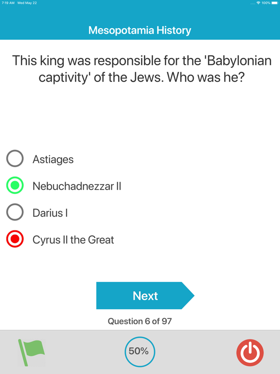 Ancient History Quiz iPad screenshot