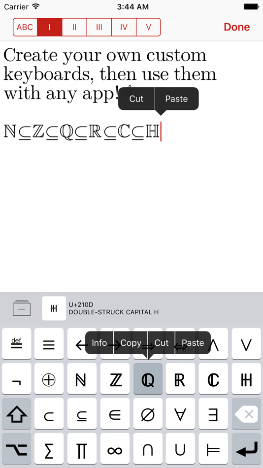 #1. Unicode Pad Pro with keyboards (iOS) Podle: Ziga Kranjec