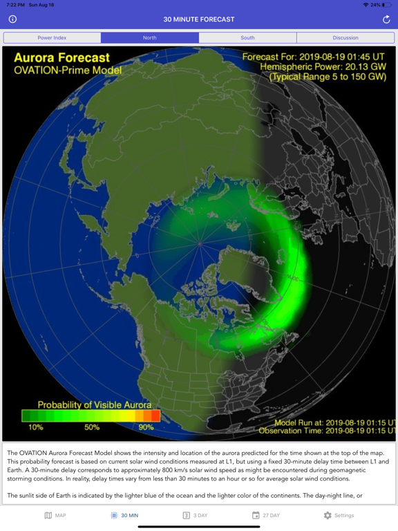Aurora Forecast & Alerts iPad screenshot 7 - Weather app